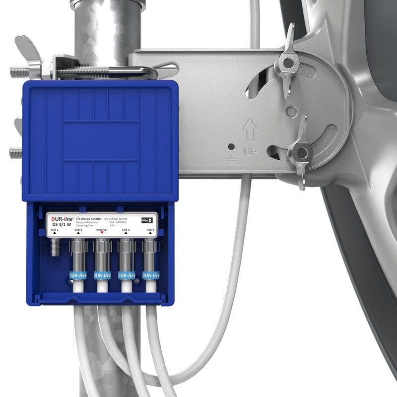 Dur-Line Multiswitch Type 4 in/1 out DiSEqC Switch 4/1 with