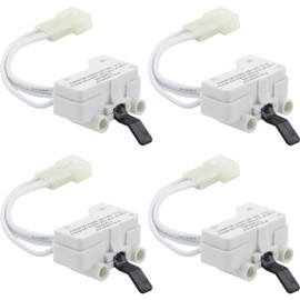 Canamax Premium WP3406107 3406107 Dryer Door Switch - Compatible with Whirlpool Maytag Kenmore Dryers - Replaces 3406109 3405100 3405101 3406100 3406101 AED4475TQ1 MEDC400VW0 - Pack of 4