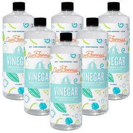Aunt Fannie's Extra Strength Cleaning Vinegar, 32 Ounce, Multipurpose Household Cleaner, No Added Scents, Dyes, or Other Additives, Pack of 6