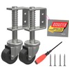 Uscaster 2 Inch Gate Caster for Wooden Gate, 80 lbs