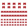 SaktopDeco 60 PCS Red Resin Bows with Flat Back Bow