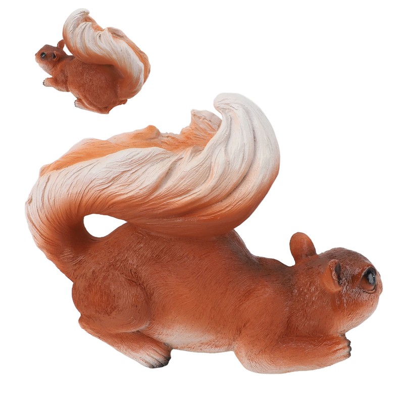 Squirrel Garden Decor Outside Funny Resin Statue Courtyard Balcony Outdoor