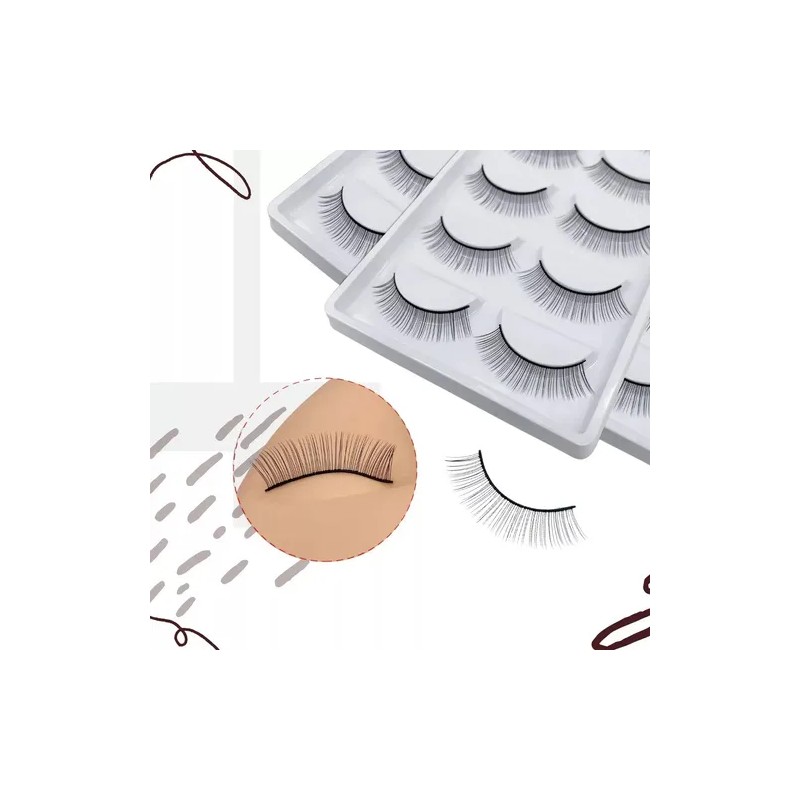Pestañas De Práctica Extensiones Maquillaje Lashista 3pz
