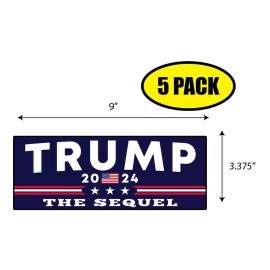 Tampa Printing 5 PACK 3.375"x9" TRUMP THE SEQUEL Sticker Decal Humor Funny Gift BS0197