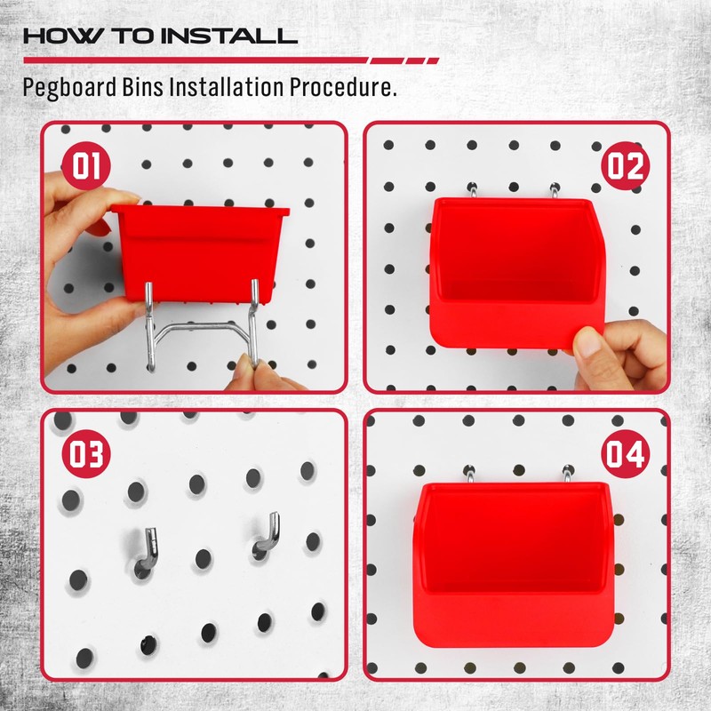 Ultimate 121-Piece Pegboard Hooks Set, Pegboard Accessories with Metal Hooks,