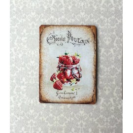 The Happy Little Home Dollhouse miniature GORGEOUS French food Ad strawberries glass jar strawberry