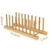 Jninexiu Bamboo Wooden Dish Racks for Kitchen Counter, Plate Organizer