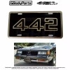 Gbodyparts 76-87 for Oldsmobile Cutlass 442 Stamped Aluminum License Plate