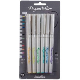 Speedball Art Products Elegant Writer Calligraphy Marker Set (12 Pack), 1.3mm (2821)