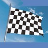 2 Pack Checkered Flags 5ft x 3ft Black and White