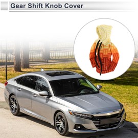 RATCHROLL 1 Pc Universal Gear Shift Knob Cover Automotive Manual Stick Shifting Handle Protector Hoodie Style Yellow,Orange Gradient Polyester