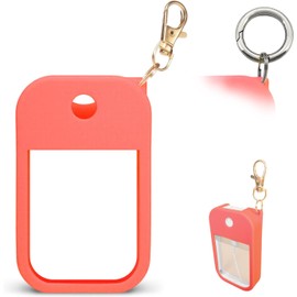 MILASONUS 1 PC Soft Silicone Case for Touchland Power Mist (1FL. OZ./30 mL), Protective and Stylish Case with Keychain Compatible with Touchland Hand Sanitizer Spray (Red)