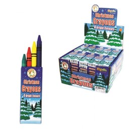 Christmas Crayons 4 in pack - 12 packs supplied