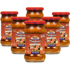 Rani Tandoori Paste (No Colors) 10.5oz (300g) Glass Jar, Pack of 5+1 FREE ~ For Tandoori Chicken, Chicken Tikka, Paneer Tikka | All Natural | NON-GMO | Kosher | Vegan | Gluten Free | Indian Origin