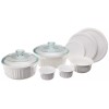 CorningWare French White 10-Pc Ceramic Bakeware Set with Lids, Chip