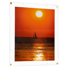 ArtToFrames 18x36 Inch Magnetic Acrylic Frame with Gold Standoffs for Wall Mounting and Removable Acrylic Front, Full Frame Size is 22x40 Inches (AcrylicMagnet-109-18x36-81-1)