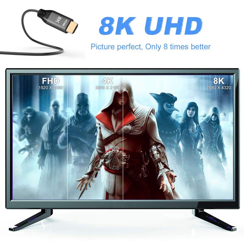 NFHK - Cable HDMI 2.1 Ultra HD UHD 8K 60Hz