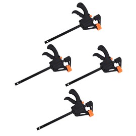 F-Bar Abrazadera Carpintería F Abrazadera 4 Pulgadas Barra de Carpintero Herramienta Agarre Ratchet Quick Squeeze Carpintería Diy Kit de Herramientas de Mano 4 Unids