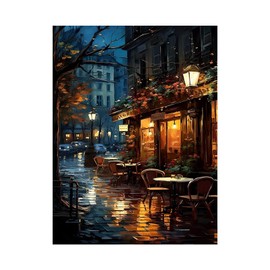 Litinliv Paint by Numbers Adults, Landscape Painting by Numbers, with 3 Brushes and Acrylic Paint, DIY Oil Painting for Home Décor, Paint by Numbers (40 × 50 cm)