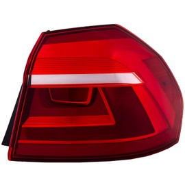 HEADLIGHTSDEPOT Outer Tail Light Compatible With Volkswagen Passat 2016-2017 Passenger Side Rear Halogen Tail Lamp