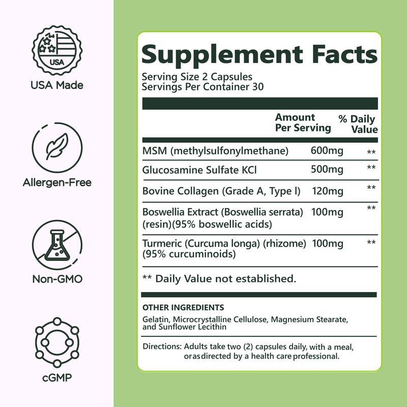Takevite SuperJoint Non-Vegan Joint Support Capsules – Advanced Blend with