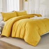 Litanika Mustard Yellow Comforter Set King Size, 3 Pieces Lightweight