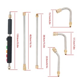 TJHSM Pressure Washer Extension Wand 9 Pieces Set 97FT Connect Pressure Washer to Clean Indoor Outdoor