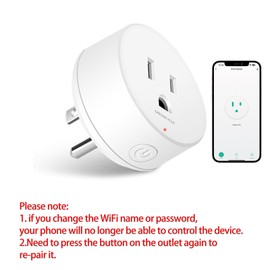Wireless Smart Remote Control Replacement, Greencycle 2PK WIFI Remote Control Outlet,10A 4000V Anti-Surge 500Ft RF Range,Voice Control Compatible With Tuya Smart Life,Use with GreenCycle Remote Switch