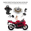 Qiilu Ignition Switch Fuel Gas Seat Lock Key Set for