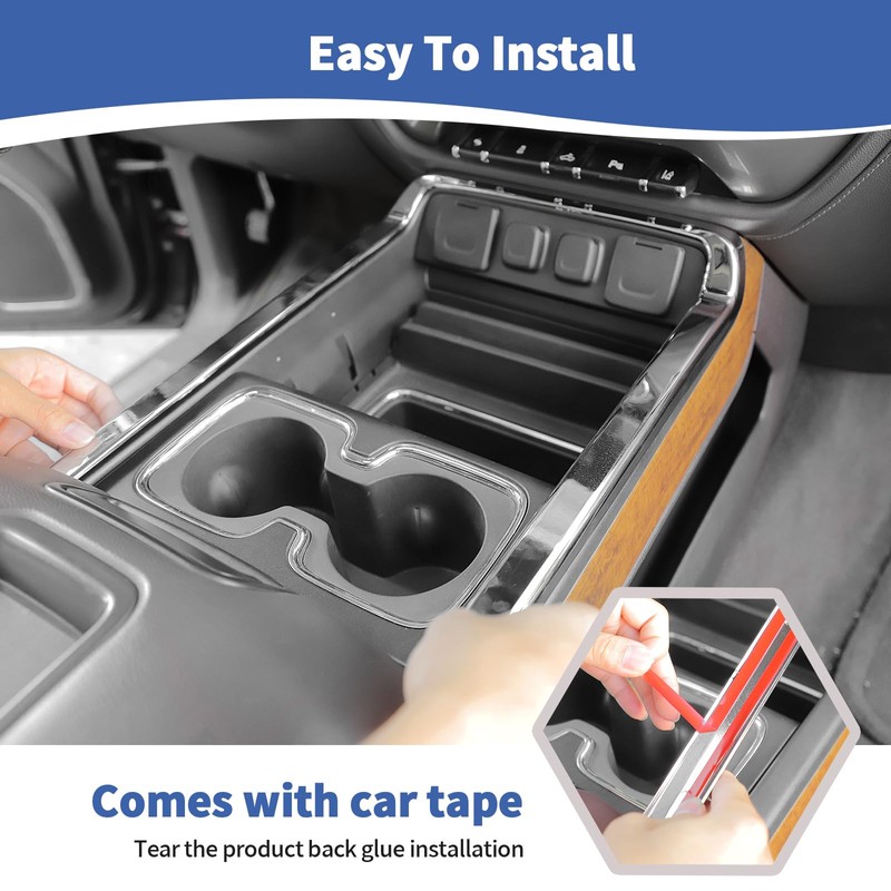 RT-TCZ for Chevy Silverado Chrome Center Console Trim Frame Cover