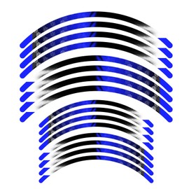 KETABAO MX Bike Rim Tape B01 Decal Stickers Stripes 21 18 inch Compatible with YZ125X YZ250X YZ250FX YZ450FX (Blue)