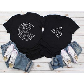 Pizza - Partner T-Shirt for Men and Women - Pack of 2 - Couple Shirt Gift Set for Lovers - Partner Gifts - Best Birthday Gift - Partner Look