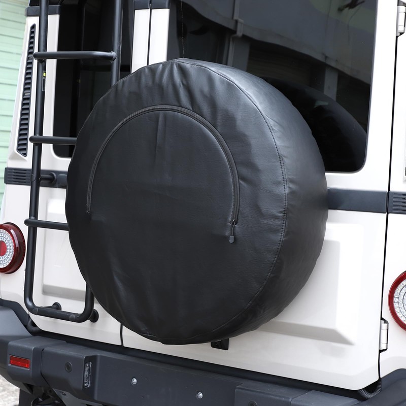 Hudiriy Car Leather Spare Tire Wheel Cover Decorative Compatible with