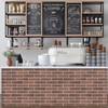TORURAL 100 Vintage Brown/Red Faux Brick Wall Tiles, 3D Thin