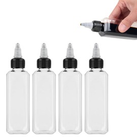 Pack of 4 100 ml Squeeze Bottles, Dosing Bottle, Squeeze Bottle, Sauce Bottle, Dispenser Bottle, Squeeze Bottles, Oil Dispenser Bottles, Oil Container for Liquid Condiments