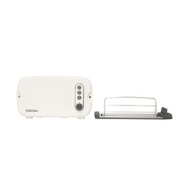 BergHOFF Seren Side Loading Toaster with Cool Touch Exterior and Removable Crumb Tray, White, Without Serving Tray