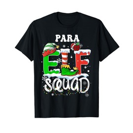 Para ELF Squad Funny Christmas ELF Kids Teacher Group T-Shirt
