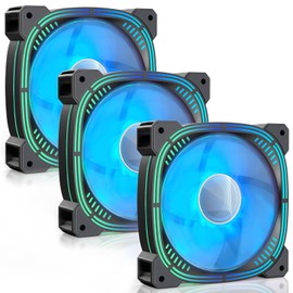 COOLSONIC 3-Pack 120mm ARGB PC Fans 2200RPM 75CFM,4pin PWM High Performance Case Fan,FDB Bearing Silent Computer Fans,Infinite Mirror Cooling Fan