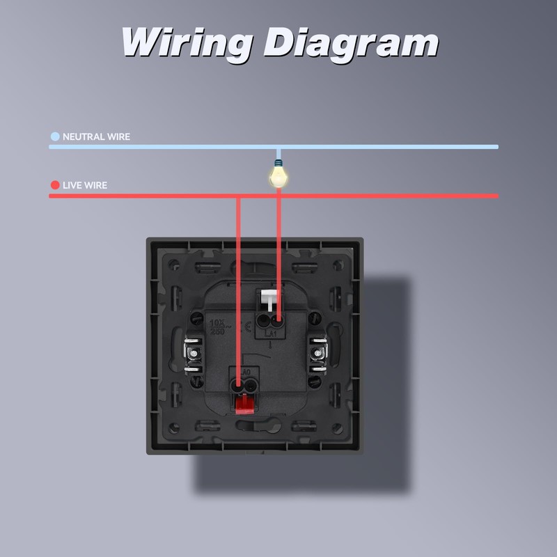 MVAVA Light Switch Single 1 Way Light Switch Flush-Mounted with