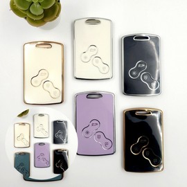 Renault TPU Smart Key Case Car Accessory Car Key Holder Car Key Accessory Purple Silver