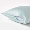 HOMESCAPES Blue Organic Cotton Euro Size Pillowcase 40 x 40