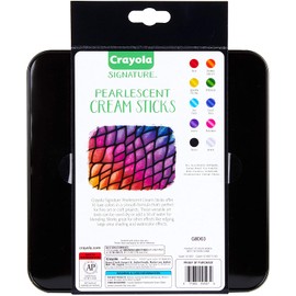 Crayola Pearlescent Cream Sticks & Case, Oil Pastel Alternative, Gift Set, 10Count