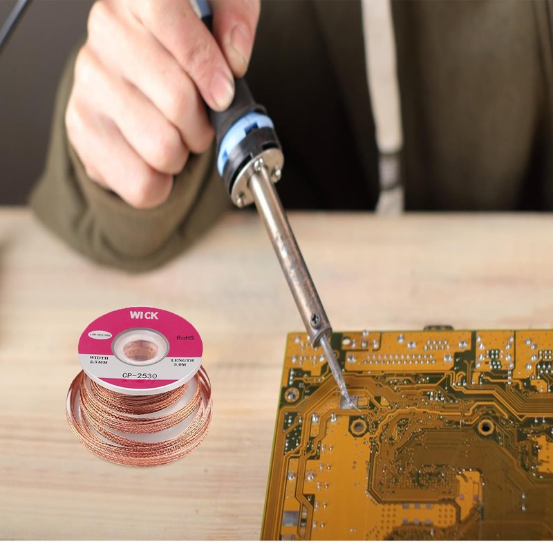 Solder Wick, Desoldering Wick with Flux No-Clean Electronic, Desoldering Braid