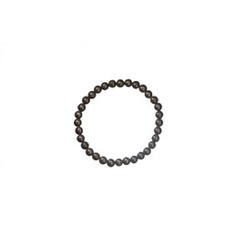 LTC Designs 6mm Shiny Round Pyrite Stretch Bracelet, 8" for Men,Women,and Friends. Wear as a Single or Stacked with other Bracelets.