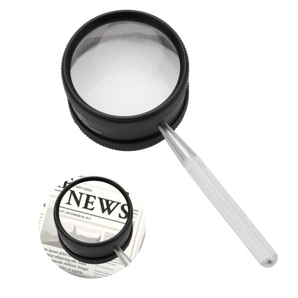 35X Handheld Magnifying Glass, High Clarity Reading Magnifier Portable Loupe for Macular Degeneration, Seniors Reading, Soldering, Inspection, Coins, Jewellery, Exploring (Diameter:50mm/1.97")