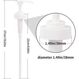 5Pcs 5L Pump Dispenser, 38mm Bottle Pump Dispenser with Tube