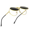 Glclrs Round Flip Up Sunglasses – Small Flip-Up Shades with