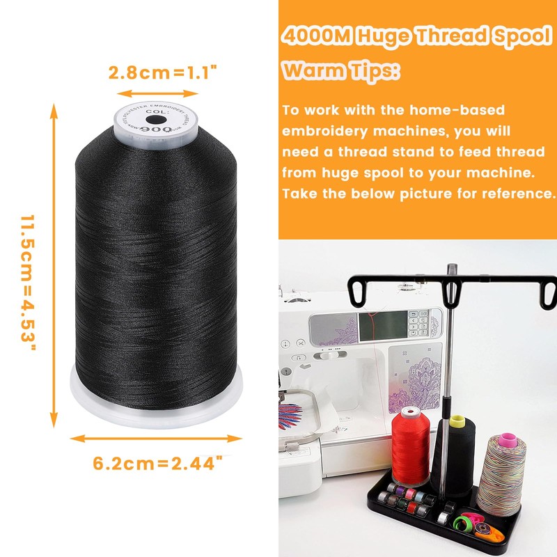 New brothread - Single Huge Spool 4000M Each Polyester Embroidery