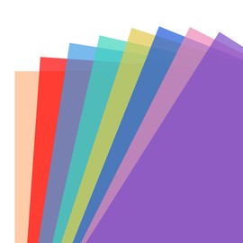 8 Colors/Set Transparent Gel Filter 30 * 30cm/ 12 * 12in Coloured Overlays Tinted Correction Gels Light Filters Plastic Sheets for LED Light Studio Flash Strobe DJ Light ALKOY