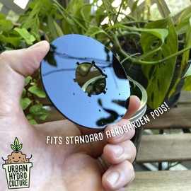 Urban Hydroculture Kratky Lids (3-Pack) AeroGarden Kratky Lid Insert, Compatible with AeroGarden Pods - Passive Hydroponics (Kratky Method), Black